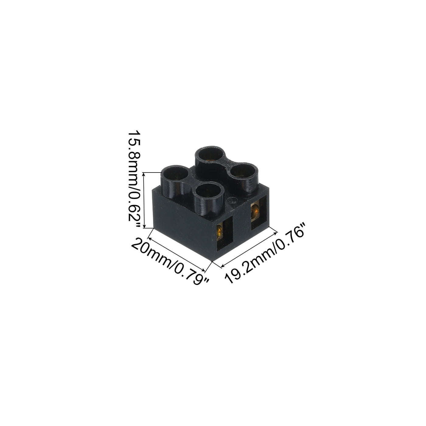 Harfington Terminal Block 2 Positions 500V 10A Dual Row Screw Terminal Strip Blocks  Terminals Barrier Strip Wire Connector 10Pcs