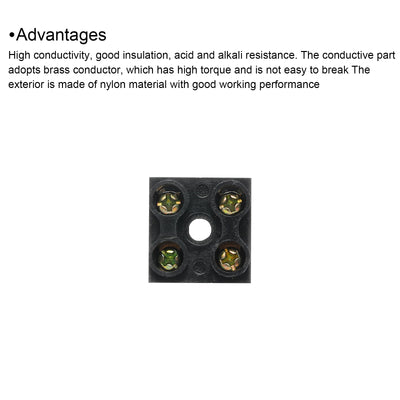 Harfington Terminal Block 2 Positions 500V 10A Dual Row Screw Terminal Strip Blocks  Terminals Barrier Strip Wire Connector 10Pcs