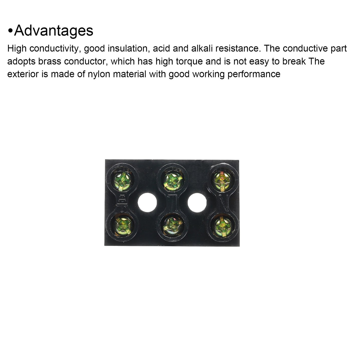 Harfington Terminal Block 3 Positions 500V 10A Dual Row Screw Terminal Strip Blocks  Terminals Barrier Strip Wire Connector 4Pcs