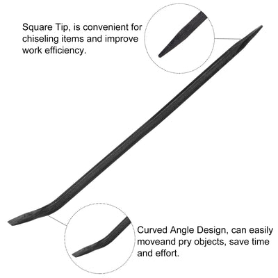 Harfington 3pcs Line-Up Pry Bar 37" Length 0.8" Rod Dia Hexagonal Steel Crowbar Sleever Bar