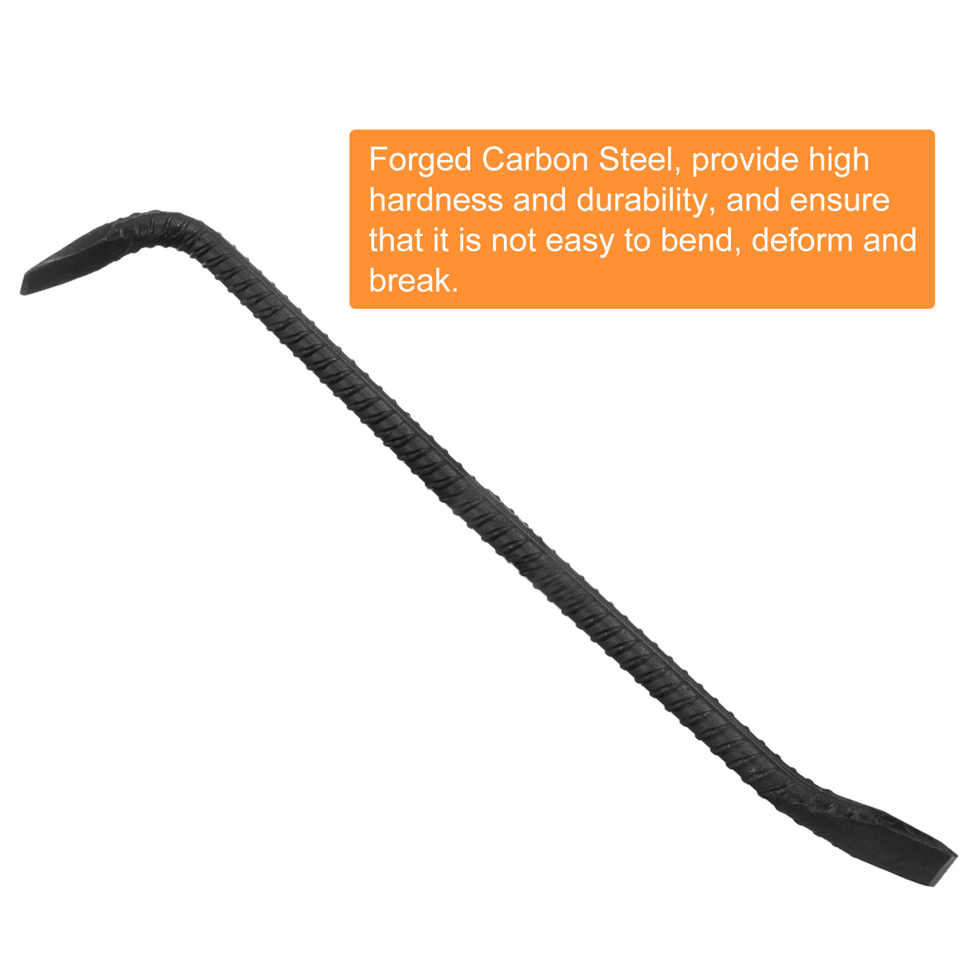 Harfington Line-Up Pry Bar 35" Length 0.8" Rod Dia Steel Crowbar Sleever Bar with 90° Head