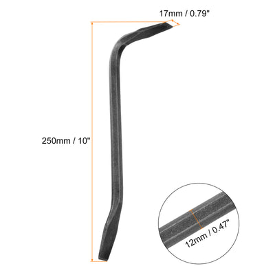 Harfington Line-Up Pry Bar 10" Length 0.5" Dia Hex Steel Crowbar Sleever Bar with 90° Head