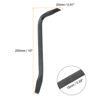 Harfington Line-Up Pry Bar 10" Length 0.6" Dia Hex Steel Crowbar Sleever Bar with 90° Head