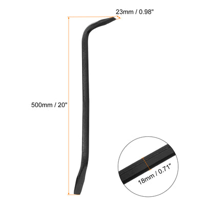 Harfington Line-Up Pry Bar 20" Length 0.7" Dia Hex Steel Crowbar Sleever Bar with 90° Head