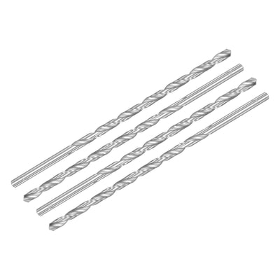 Harfington Uxcell 4pcs 6.5mmDia 200mm Length High-Speed Steel Straight Round Shank Twist Drill Bit