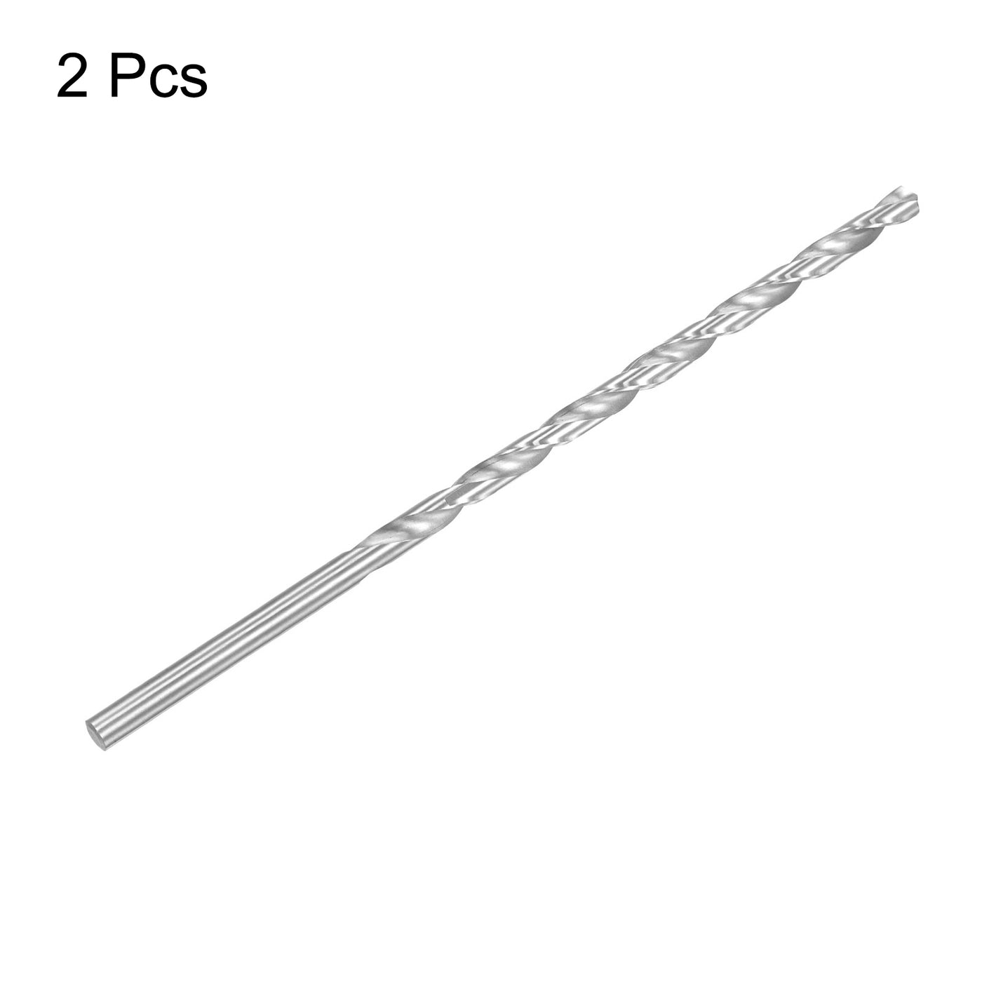 uxcell Uxcell 2pcs 8.5mmDia 250mm Length High-Speed Steel Straight Round Shank Twist Drill Bit