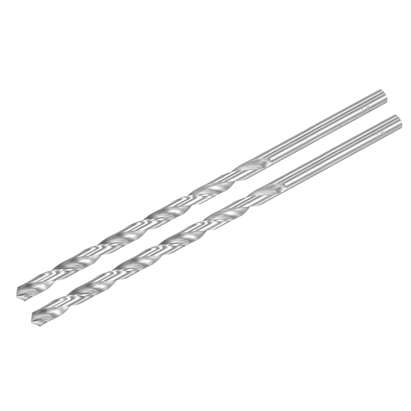 uxcell Uxcell 2pcs 8.5mmDia 250mm Length High-Speed Steel Straight Round Shank Twist Drill Bit