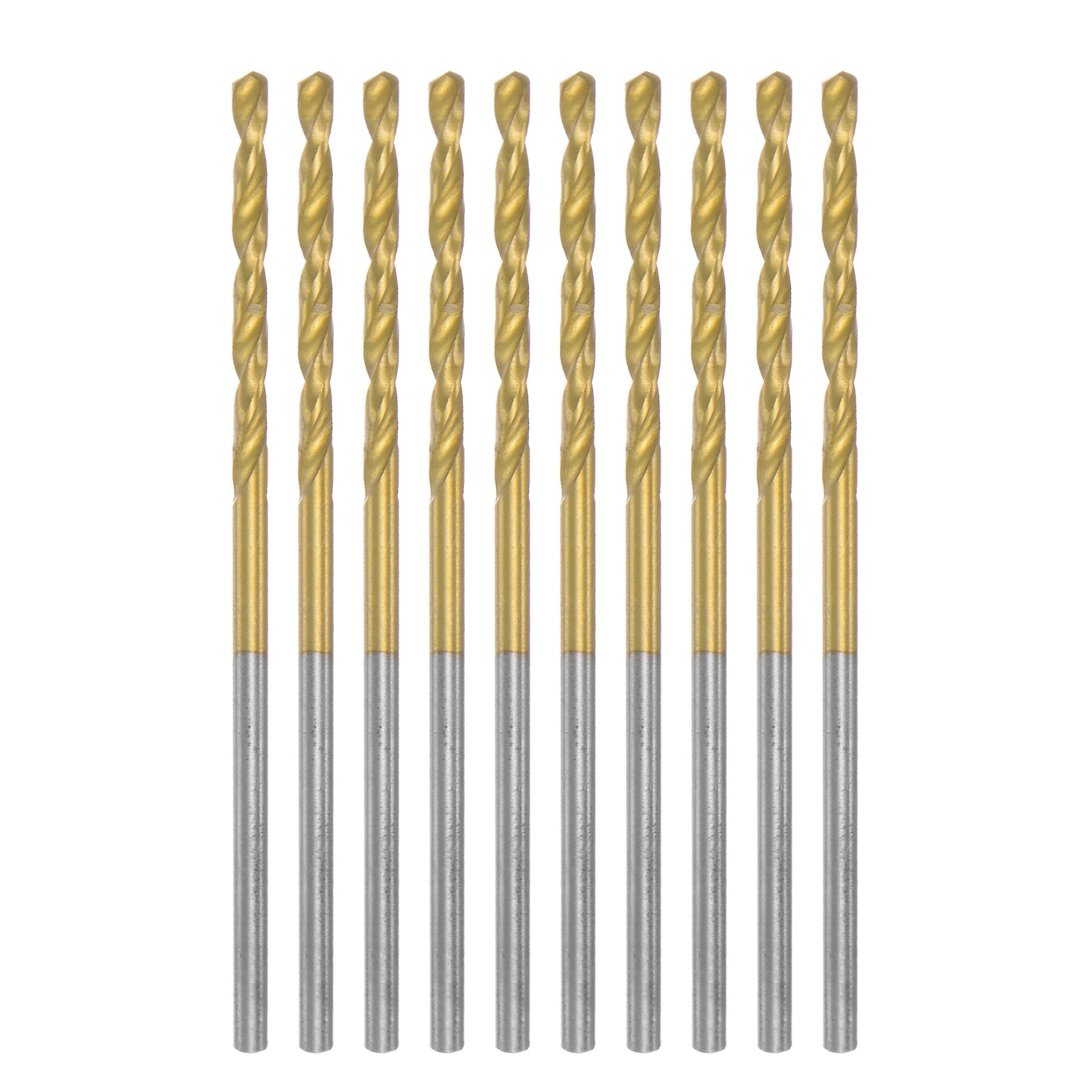 uxcell Uxcell High Speed Steel Twist Drill Bit 1.3mm Fully Ground Titanium Coated 36 Pcs