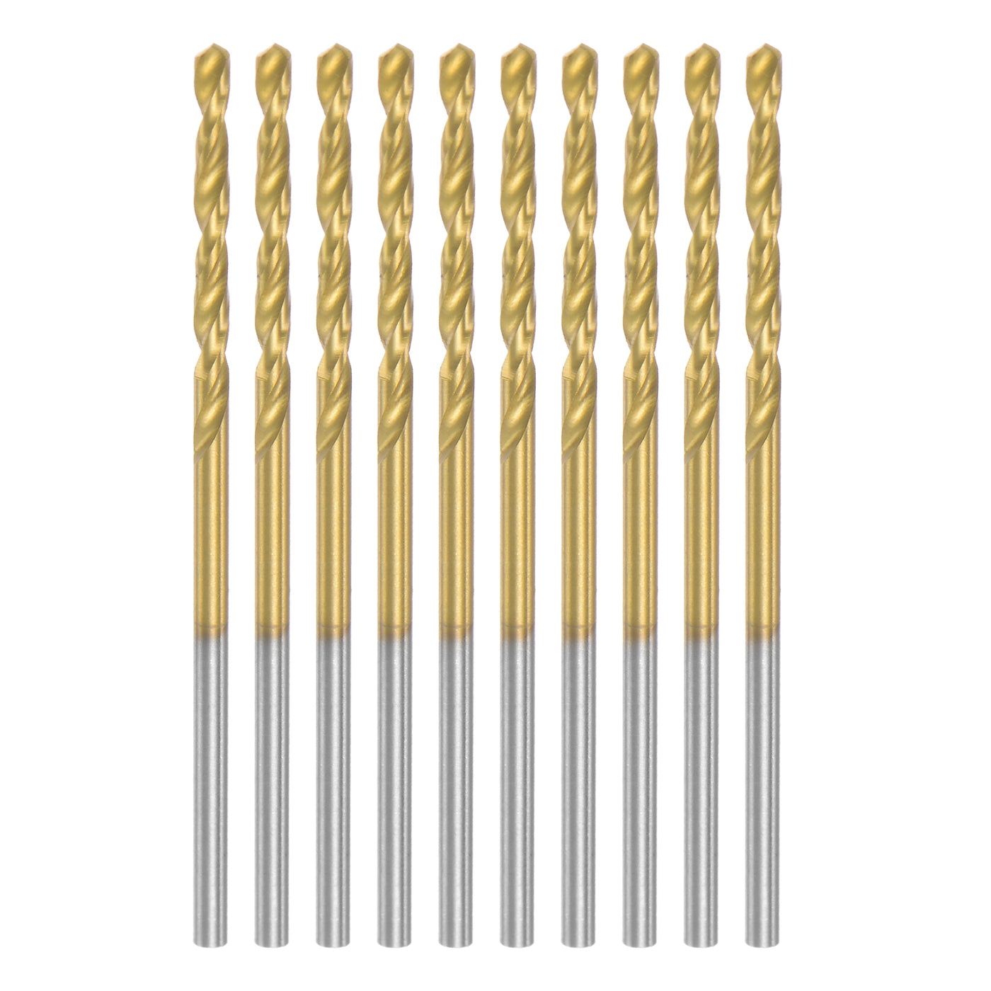 uxcell Uxcell High Speed Steel Twist Drill Bit 1.5mm Fully Ground Titanium Coated 24 Pcs