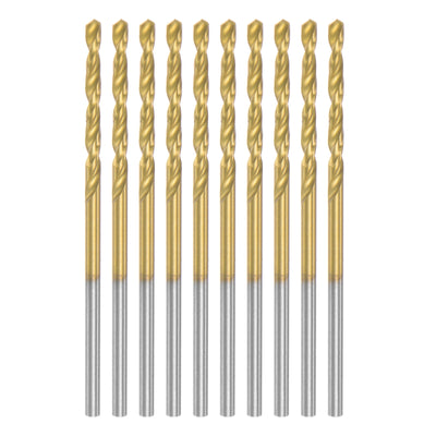 Harfington Uxcell High Speed Steel Twist Drill Bit 1.5mm Fully Ground Titanium Coated 24 Pcs