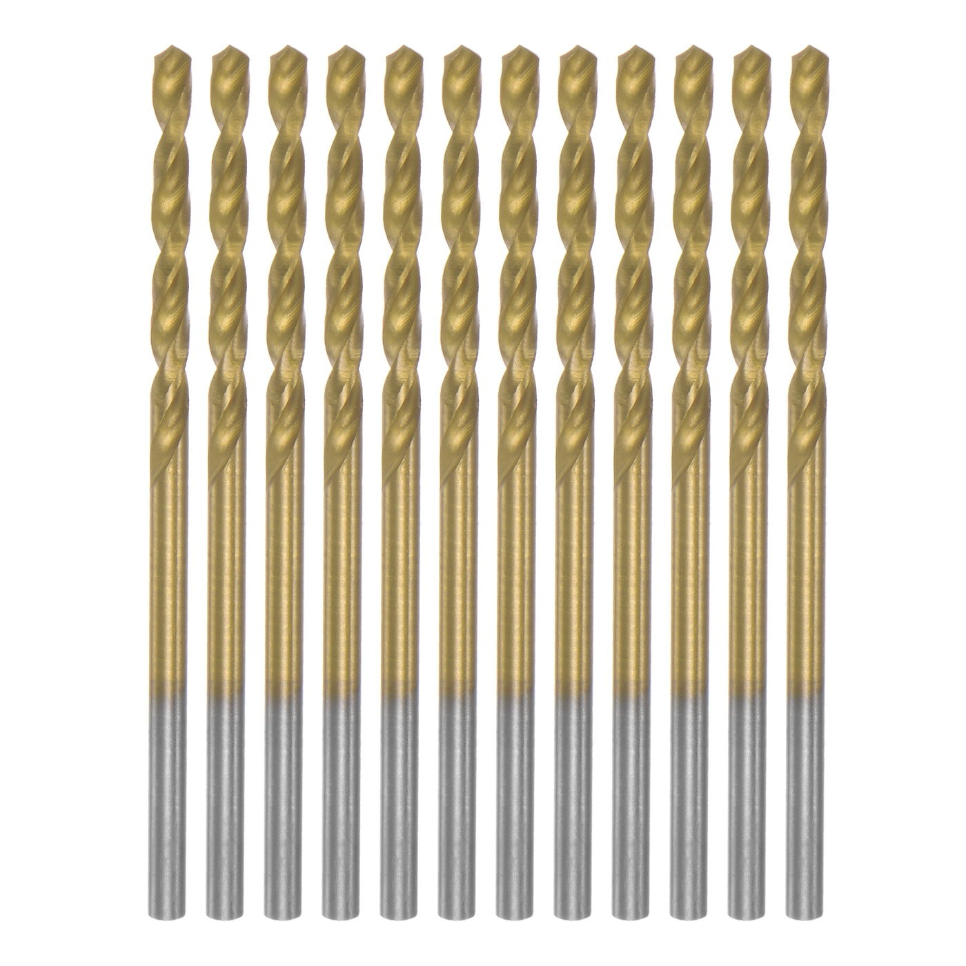 uxcell Uxcell High Speed Steel Twist Drill Bit 2.3mm Fully Ground Titanium Coated 48 Pcs