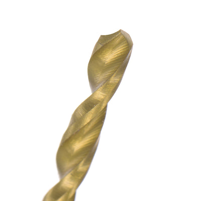 Harfington Uxcell High Speed Steel Twist Drill Bit 2.5mm Fully Ground Titanium Coated 36 Pcs