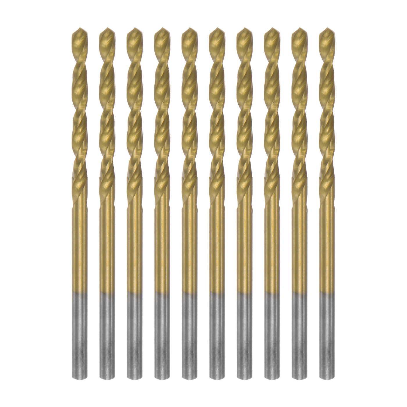 uxcell Uxcell High Speed Steel Twist Drill Bit 2.5mm Fully Ground Titanium Coated 36 Pcs