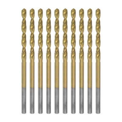 Harfington Uxcell High Speed Steel Twist Drill Bit 2.5mm Fully Ground Titanium Coated 36 Pcs