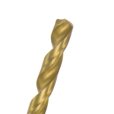 Harfington Uxcell High Speed Steel Twist Drill Bit 2.6mm Fully Ground Titanium Coated 36 Pcs