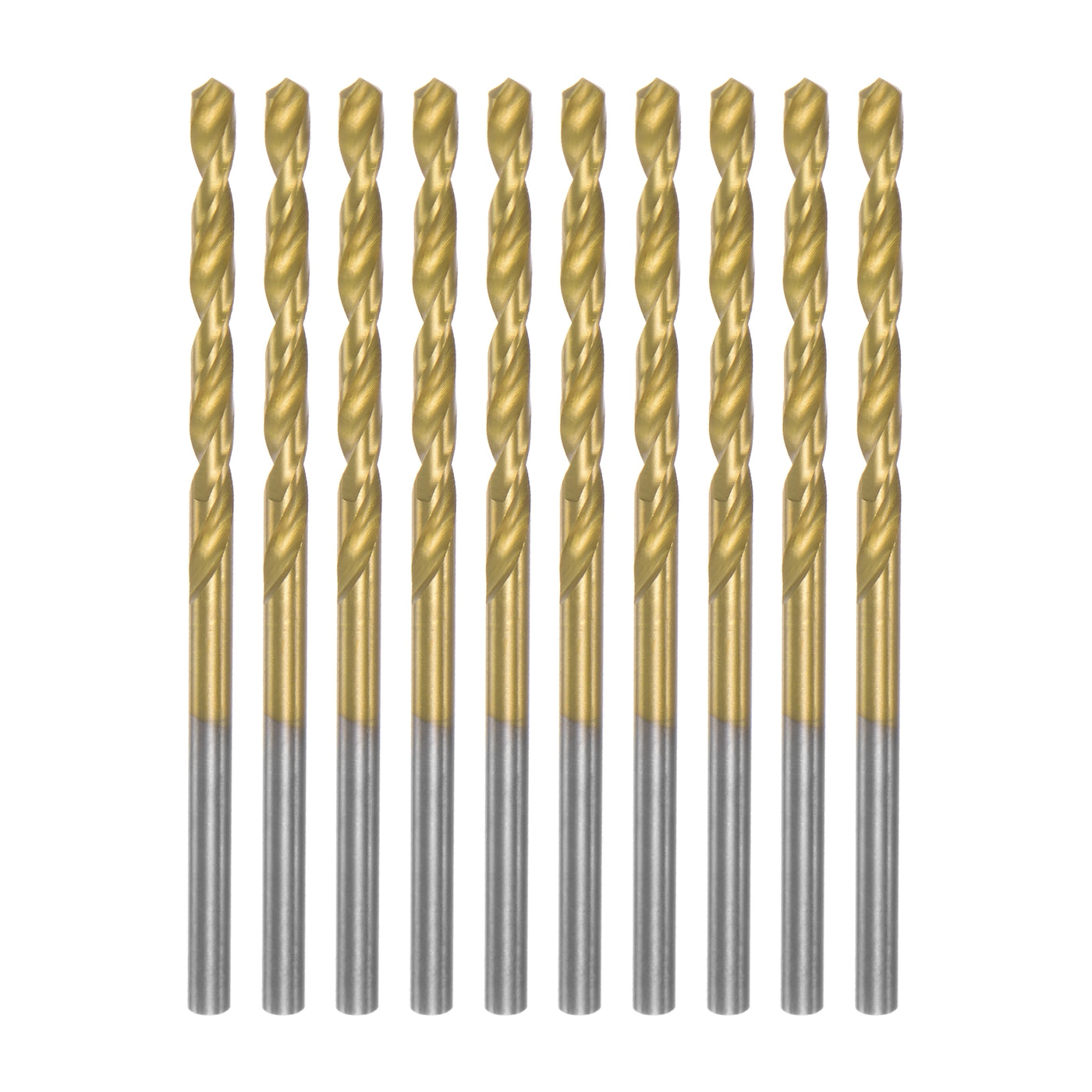 uxcell Uxcell High Speed Steel Twist Drill Bit 2.7mm Fully Ground Titanium Coated 18 Pcs