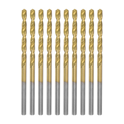 Harfington Uxcell High Speed Steel Twist Drill Bit 2.7mm Fully Ground Titanium Coated 18 Pcs