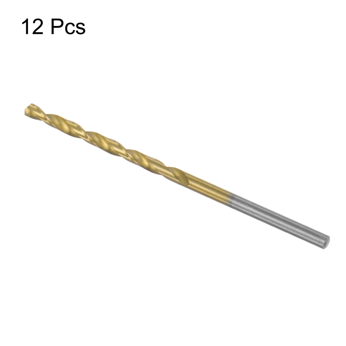 uxcell Uxcell High Speed Steel Twist Drill Bit 2.8mm Fully Ground Titanium Coated 36 Pcs