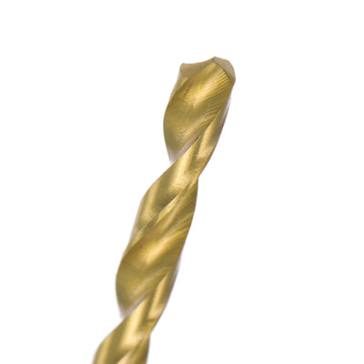 Harfington Uxcell High Speed Steel Twist Drill Bit 2.8mm Fully Ground Titanium Coated 36 Pcs