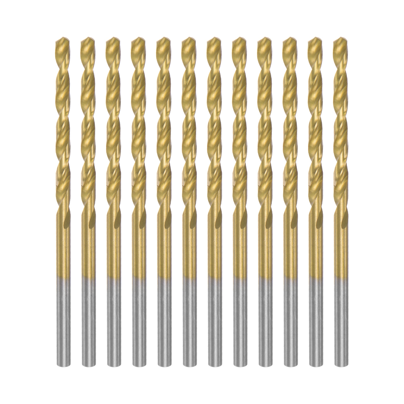 uxcell Uxcell High Speed Steel Twist Drill Bit 2.8mm Fully Ground Titanium Coated 36 Pcs