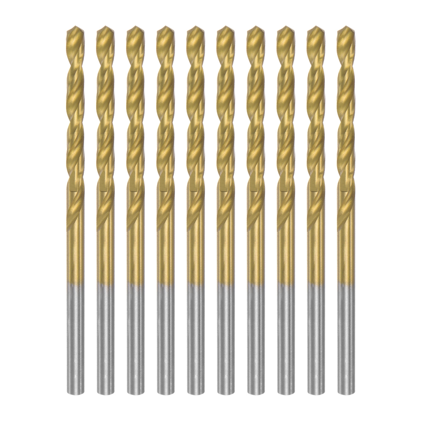 uxcell Uxcell High Speed Steel Twist Drill Bit 2.9mm Fully Ground Titanium Coated 24 Pcs