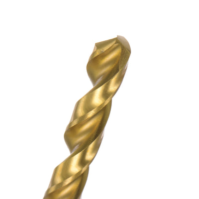 Harfington Uxcell High Speed Steel Twist Drill Bit 6.8mm Fully Ground Titanium Coated 4 Pcs