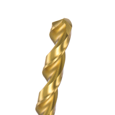 Harfington Uxcell High Speed Steel Twist Drill Bit 7.2mm Fully Ground Titanium Coated 2 Pcs