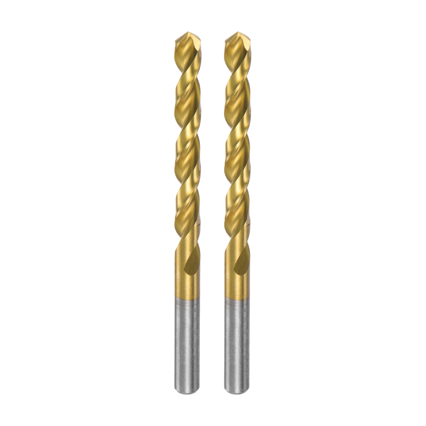 uxcell Uxcell High Speed Steel Twist Drill Bit 7.2mm Fully Ground Titanium Coated 2 Pcs