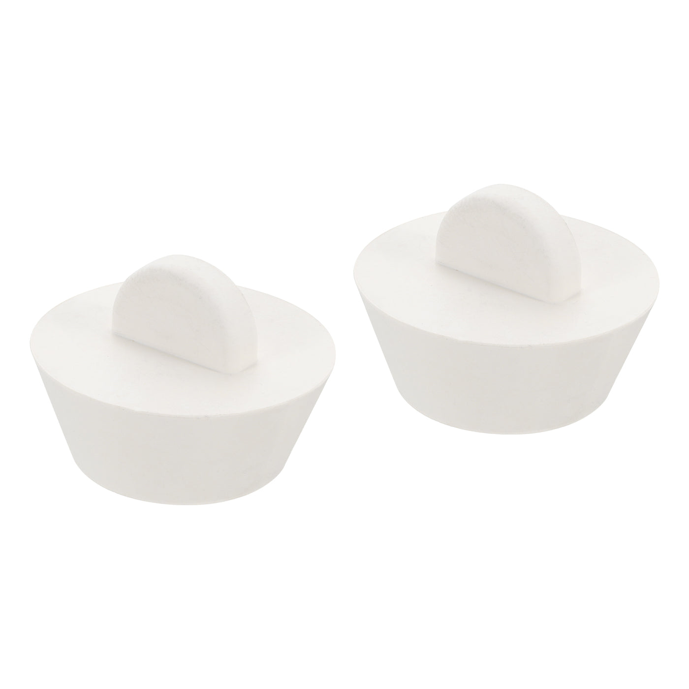 uxcell Uxcell 2pcs Rubber Drain Stopper Bathtub Drain Plug Fits 1 Inch to 1-3/8 Inch, White