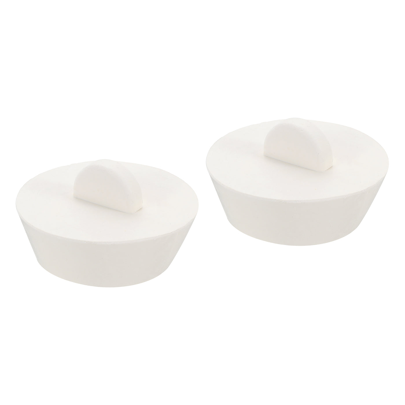 uxcell Uxcell 2pcs Rubber Drain Stopper Bathtub Plug Fits 1-1/2 Inch to 1-3/4 Inch, White