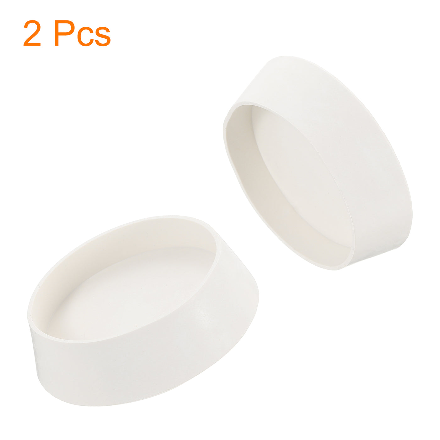 uxcell Uxcell 2pcs Rubber Drain Stopper Bathtub Drain Plug Fits 1-3/4 Inch to 2 Inch, White