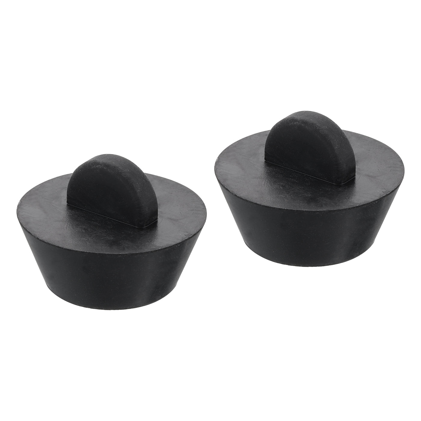 uxcell Uxcell 2pcs Rubber Drain Stopper Bathtub Drain Plug Fits 1 Inch to 1-3/8 Inch, Black