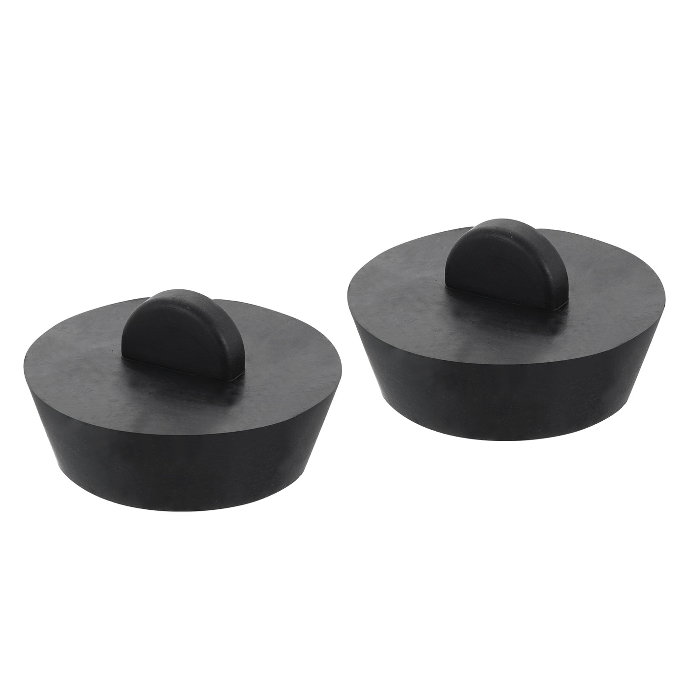 uxcell Uxcell 2pcs Rubber Drain Stopper Bathtub Plug Fits 1-1/2 Inch to 1-3/4 Inch, Black