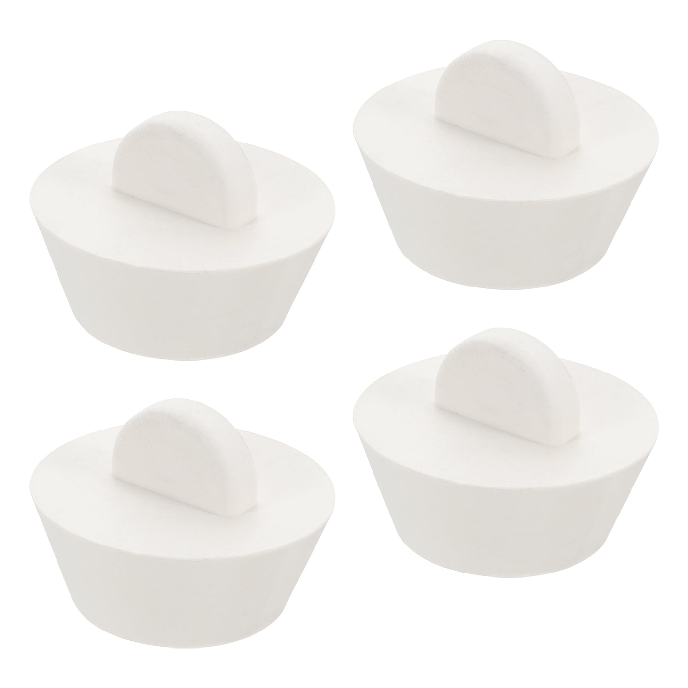 uxcell Uxcell 4pcs Rubber Drain Stopper Bathtub Drain Plug Fits 1 Inch to 1-3/8 Inch, White