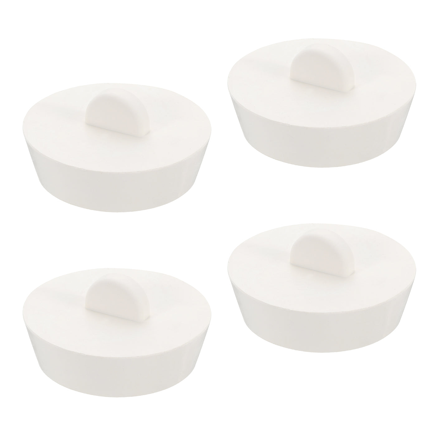 uxcell Uxcell 4pcs Rubber Drain Stopper Bathtub Drain Plug Fits 1-3/4 Inch to 28 Inch, White