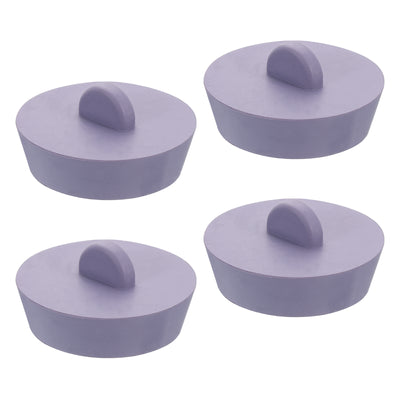 Harfington Uxcell 4pcs Rubber Drain Stopper Bathtub Drain Plug Fits 1-3/4 Inch to 28 Inch, Grey