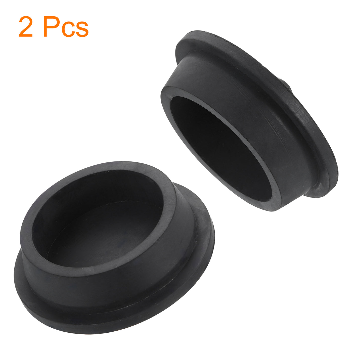 uxcell Uxcell 2pcs Rubber Drain Stopper with Hanging Ring Fits 1-3/4 Inch to 1-7/8 Inch, Black