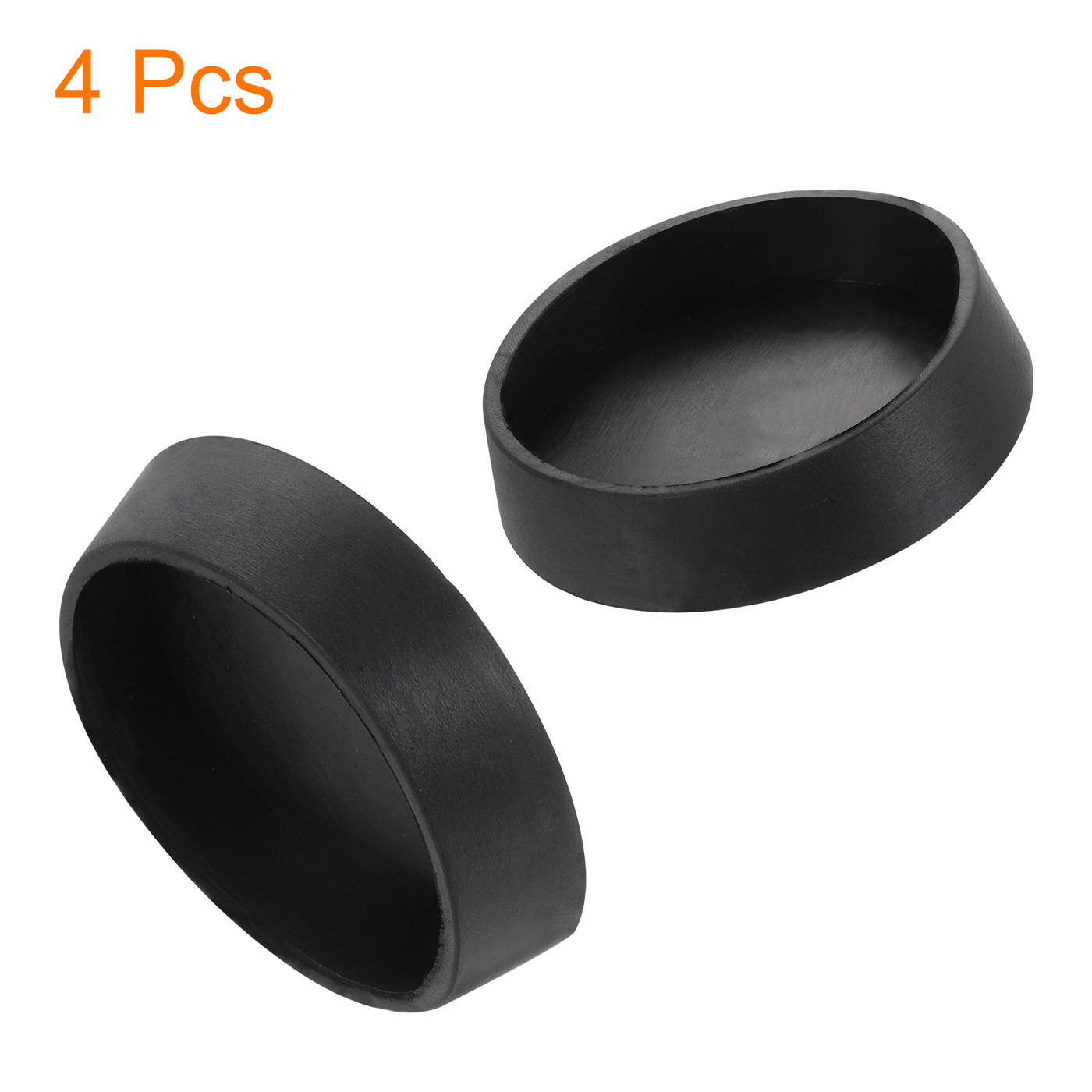 uxcell Uxcell 4pcs Rubber Drain Stopper with Hanging Ring Fits 2 Inch to 2-1/8 Inch, Black