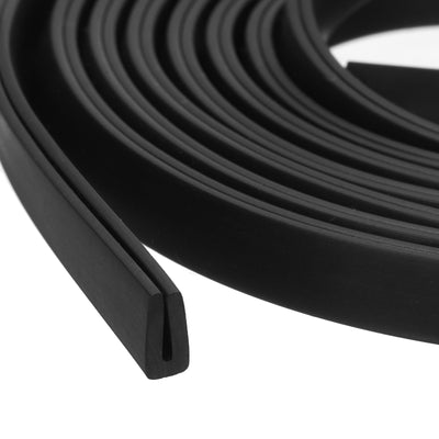 uxcell Uxcell 5/32"x 5/16"x 9.8ft Rubber U Channel Edge Trim Flat Type Fit for 0.5-1mm Edge