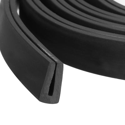 uxcell Uxcell 13/64"x 7/16"x 9.8ft Rubber U Channel Edge Trim Flat Type Fit for 1.5-2mm Edge