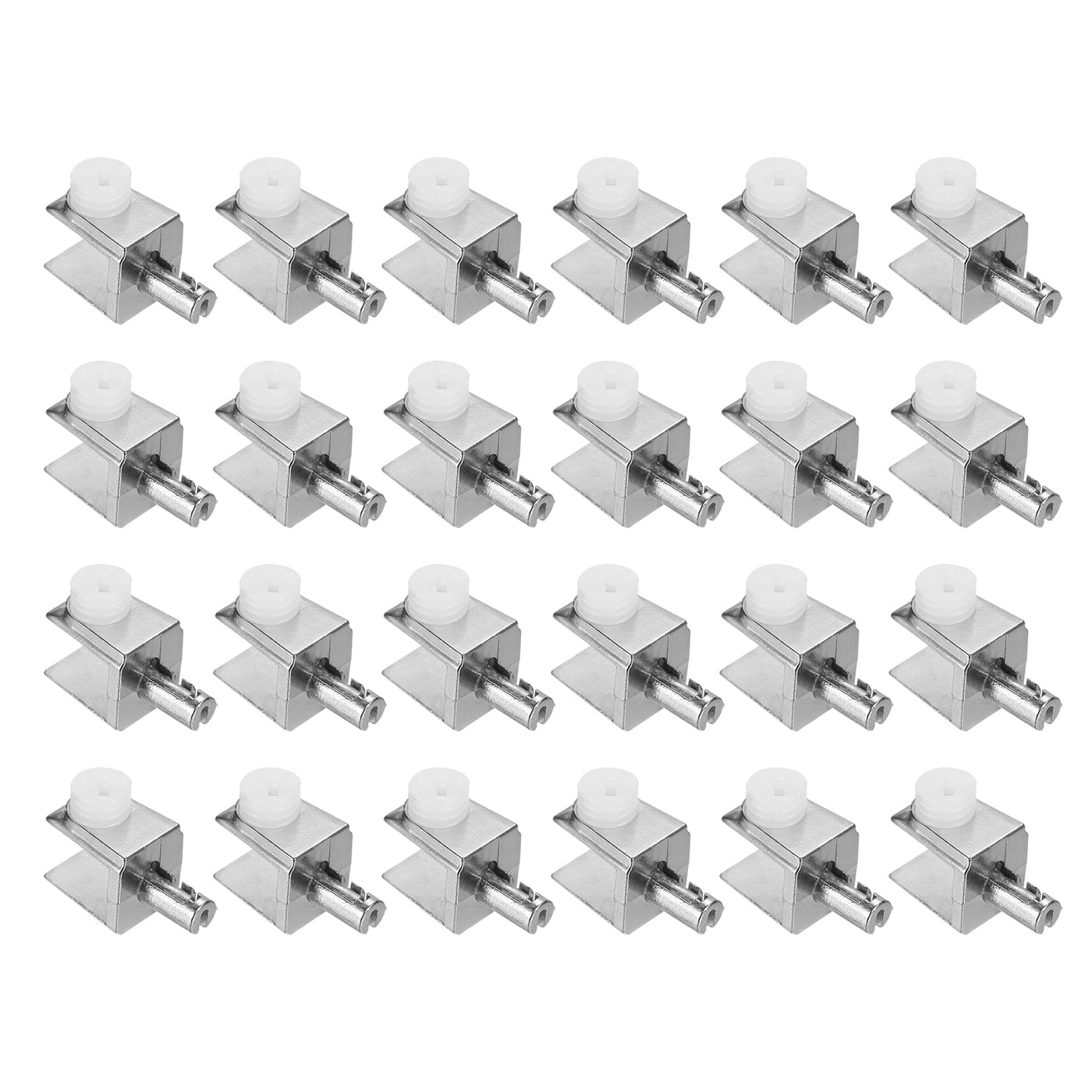 uxcell Uxcell Glass Shelf Bracket Pegs, 24Pcs Adjustable Glass Clamps for 3-8mm Tempered Glass