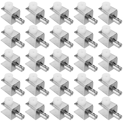 Harfington Uxcell Glass Shelf Bracket Pegs, 50Pcs Adjustable Glass Clamps for 3-8mm Tempered Glass