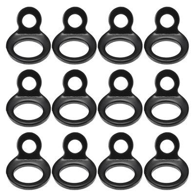 Harfington Automotive Tie Down Strap Rings Multi-Purpose | Anchors Hooks Black 12 Pcs