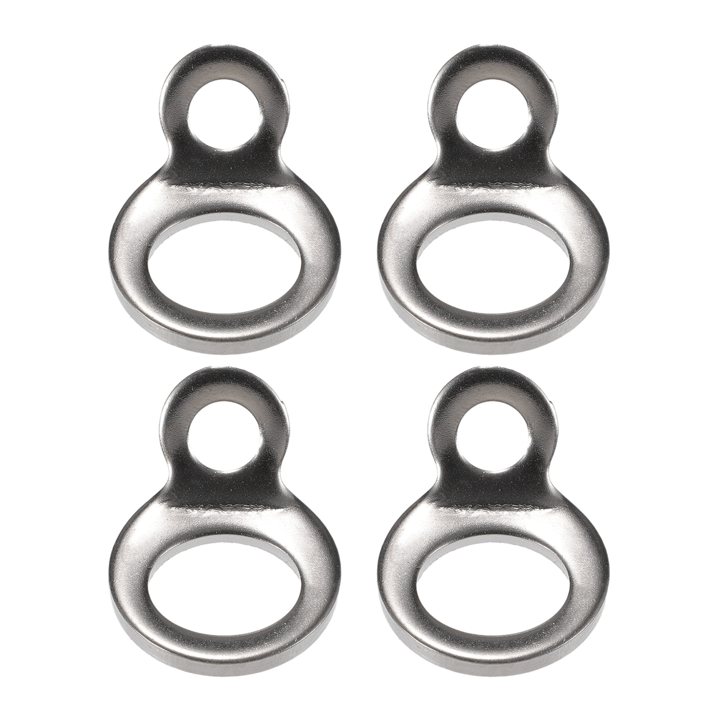 TUCKBOLD Automotive Tie Down Strap Rings Multi-Purpose | Anchors Hooks Silver Tone 4 Pcs