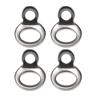 Harfington Automotive Tie Down Strap Rings Multi-Purpose | Anchors Hooks Silver Tone 4 Pcs