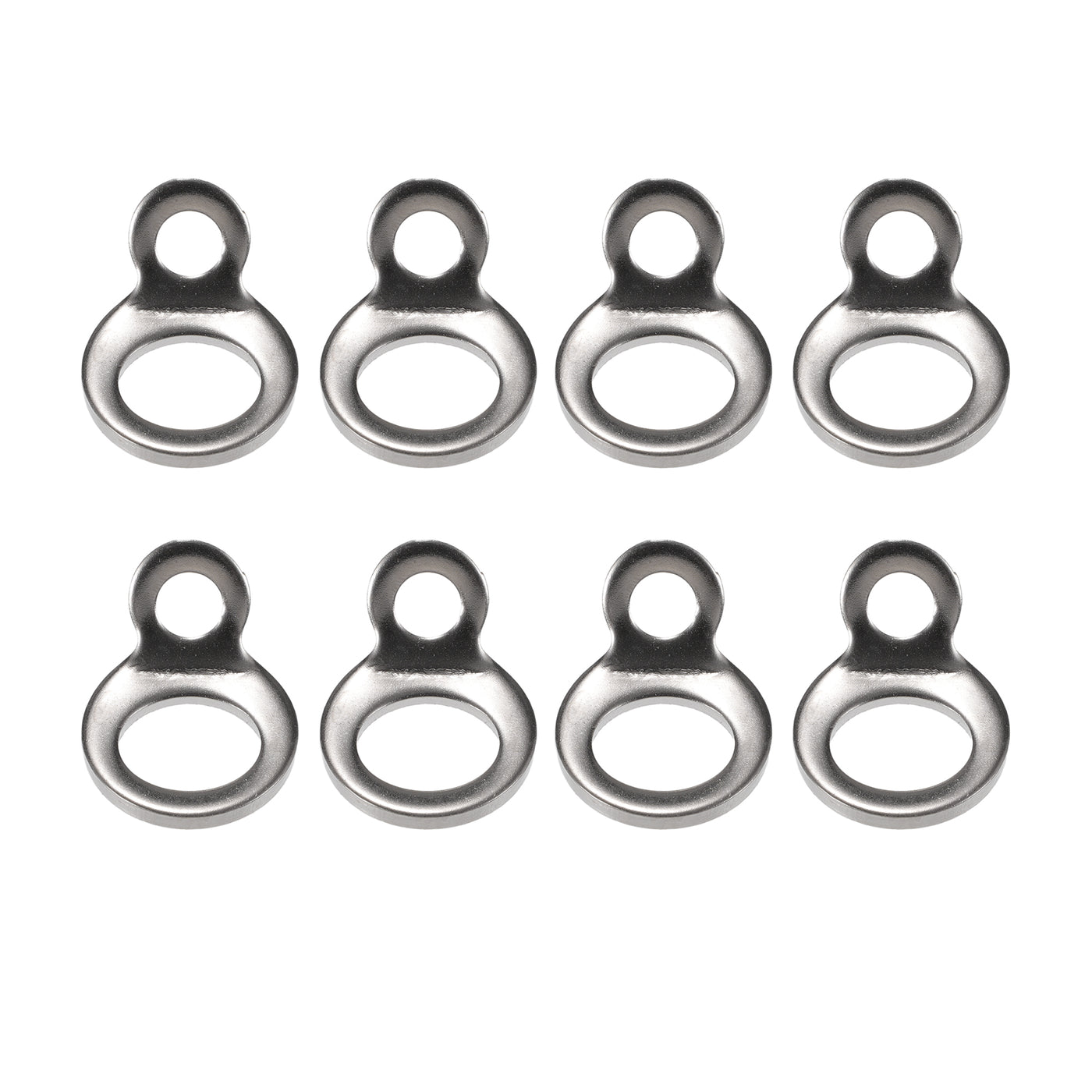 TUCKBOLD Automotive Tie Down Strap Rings Multi-Purpose | Anchors Hooks Silver Tone 8 Pcs