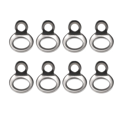 Harfington Automotive Tie Down Strap Rings Multi-Purpose | Anchors Hooks Silver Tone 8 Pcs