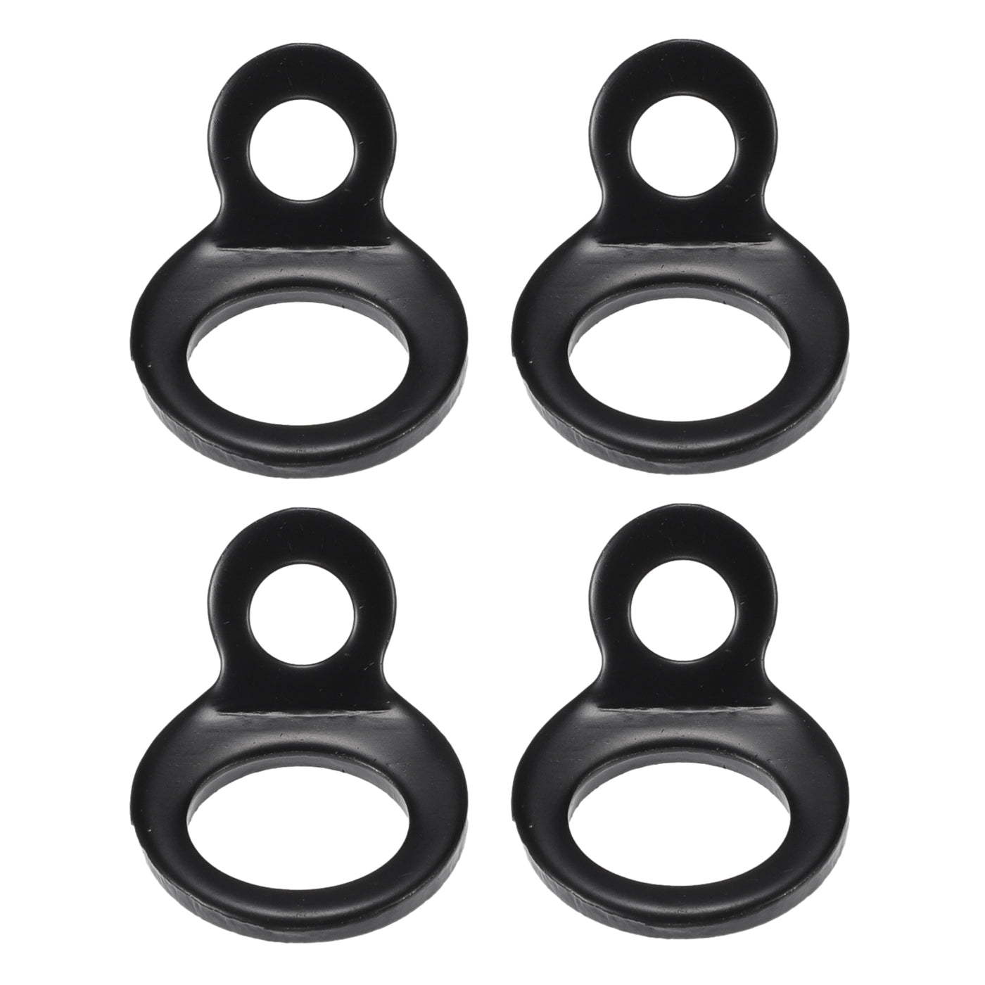 TUCKBOLD Automotive Tie Down Strap Rings Multi-Purpose | Anchors Hooks Black 4 Pcs