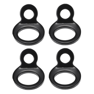 Harfington Automotive Tie Down Strap Rings Multi-Purpose | Anchors Hooks Black 4 Pcs