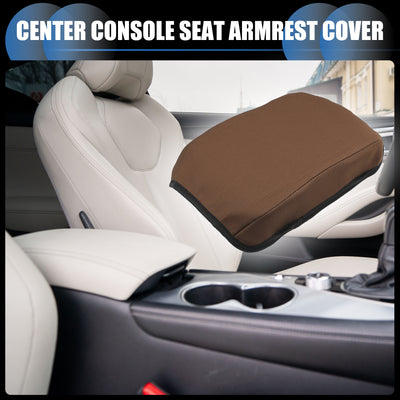 Harfington Armrest Protector Cover Pad, for Infiniti Q50 2013-2021 Neoprene Fabric Deep Brown, 1 Pc